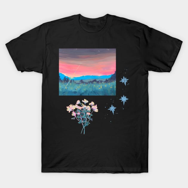 Light and Bouquet T-Shirt by erinkatearcher
